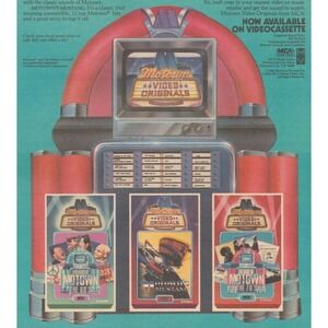 Vintage 1986 Motown Video Originals Print Ad MCA VHS Music Nostalgia Culture